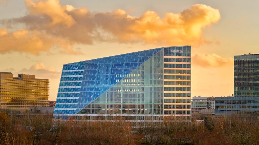 The Edge - Amsterdam, Netherlands: A highly intelligent, energy-efficient workplace in Amsterdam that integrates smart technology and sustainable design to respond intuitively to its users and environment.